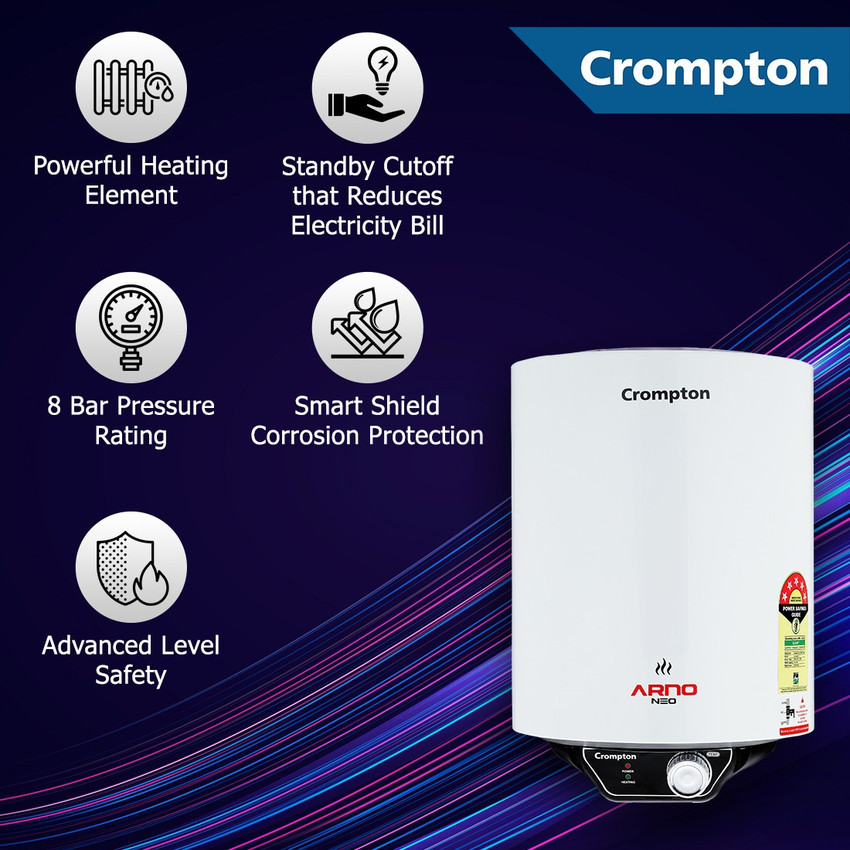 Crompton 15 L Storage Water Geyser (ASWH-3015, White) Price in India - Buy Crompton  15 L Storage Water Geyser (ASWH-3015, White) online at Flipkart.com