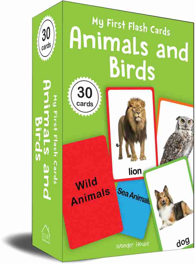 My First Flash Cards Animal and Birds 30 Early Learning Flash Cards for  Kids - By Miss & Chief: Buy My First Flash Cards Animal and Birds 30 Early  Learning Flash Cards