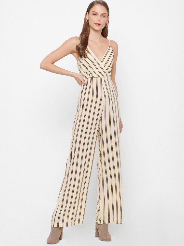 Buy FOREVER 21 Burgundy  White Striped Jumpsuit  Jumpsuit for Women  2208345  Myntra