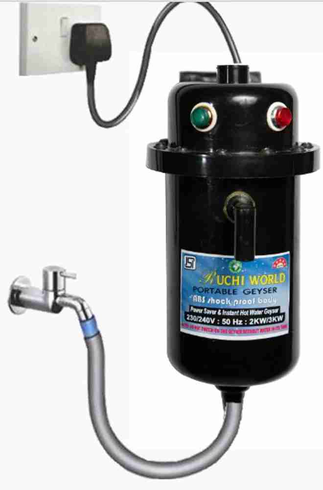 Ruchi World 1 L Instant Water Geyser (Instant portable water heater geyser  for use home, Black) Price in India - Buy Ruchi World 1 L Instant Water  Geyser (Instant portable water heater