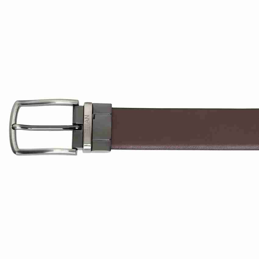 Titan Black & Brown Leather Belt for Men