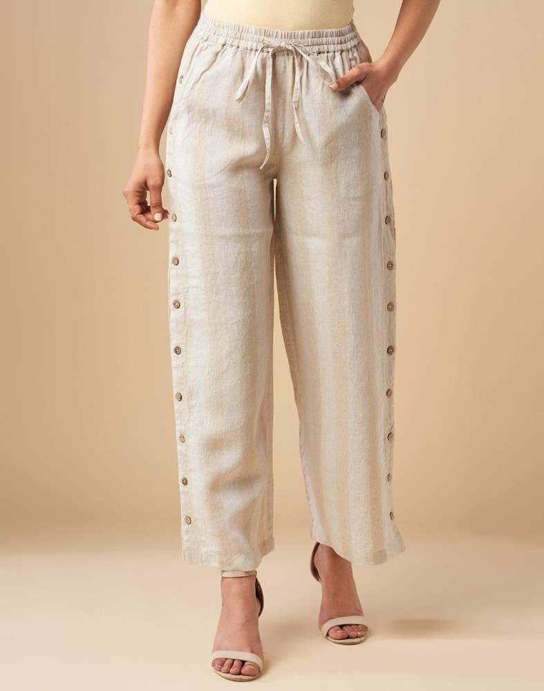 White Linen Trousers  Buy White Linen Trousers online in India