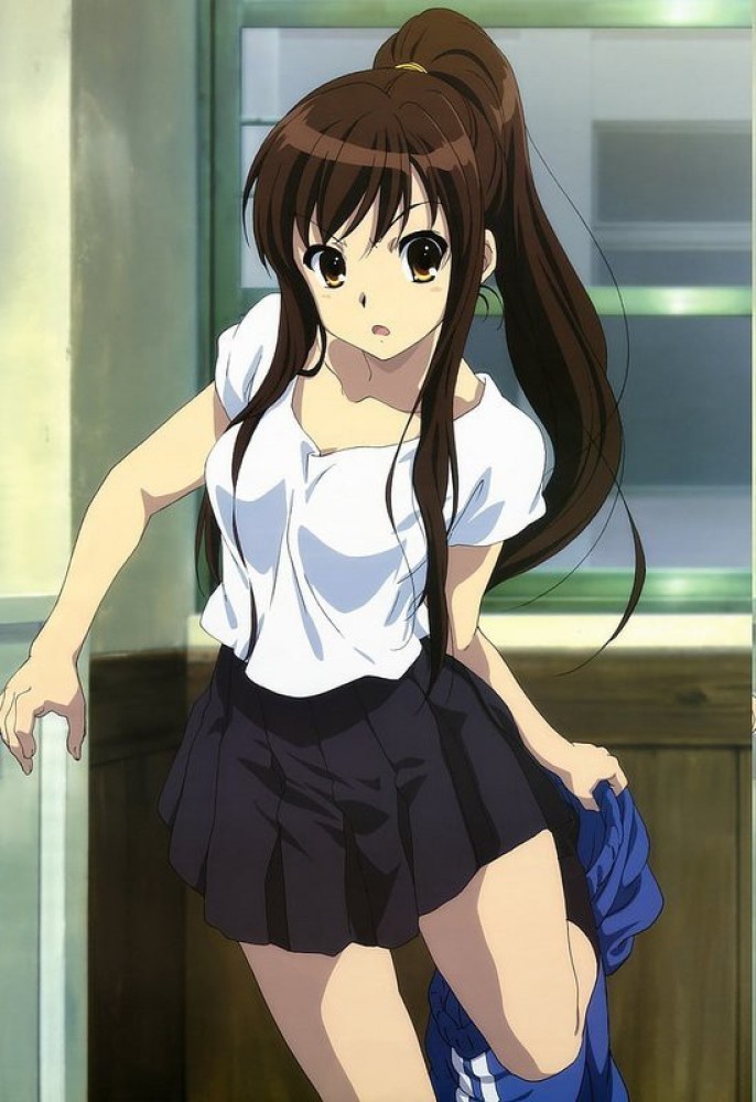 Anime Girls Ponytail Sexy Anime Suzumiya Haruhi Matte Finish Poster Paper  Print - Animation & Cartoons posters in India - Buy art, film, design,  movie, music, nature and educational paintings/wallpapers at 
