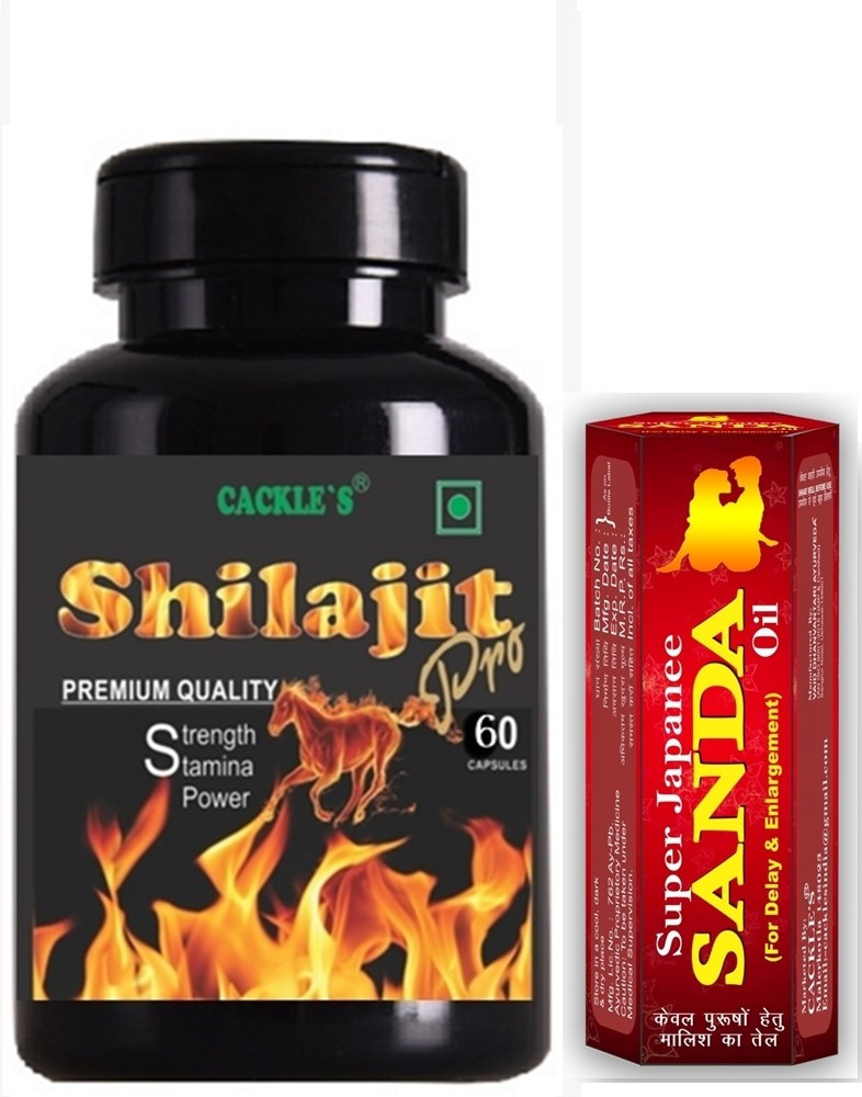 Cackle's Shilajit Pro 60 Capsule & Super Japanee Sanda Oil 15ml Ayurvedic Price in India - Buy Cackle's Shilajit Pro 60 Capsule & Super Japanee Sanda Oil 15ml Ayurvedic online at Cackle's Shilajit Pro 60 Capsule & Super Japanee Sanda Oil 15ml Ayurvedic Price in India - Buy Cackle's Shilajit Pro 60 Capsule & Super Japanee Sanda Oil 15ml Ayurvedic online at