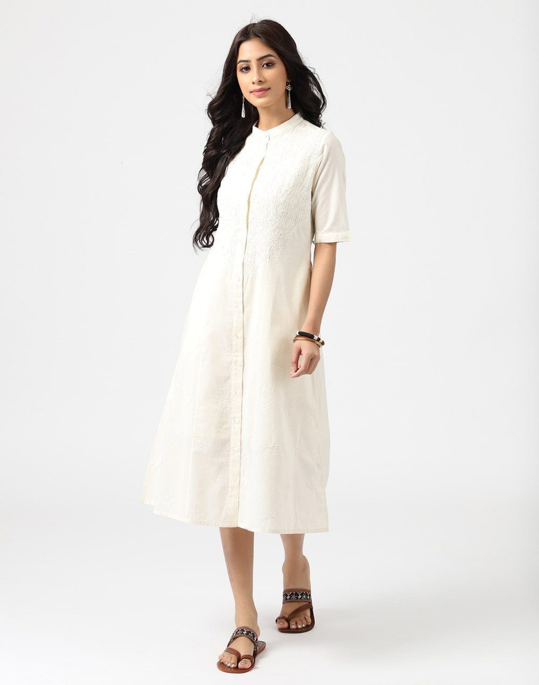 fabindia white dress