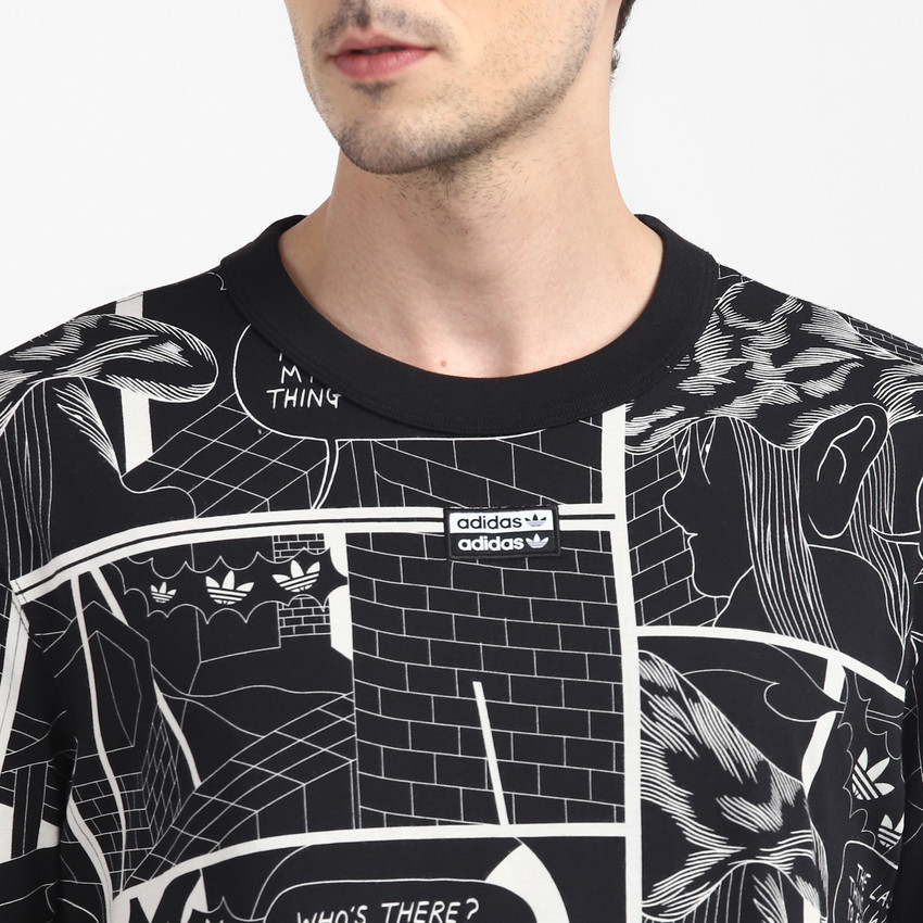 ADIDAS ORIGINALS Printed Men Round Neck Black T-Shirt - Buy ADIDAS  ORIGINALS Printed Men Round Neck Black T-Shirt Online at Best Prices in  India | Shopsy.in
