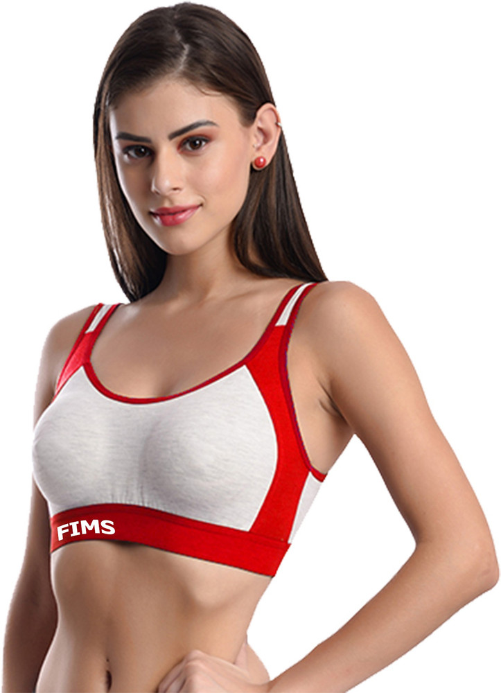 girls red sports bra
