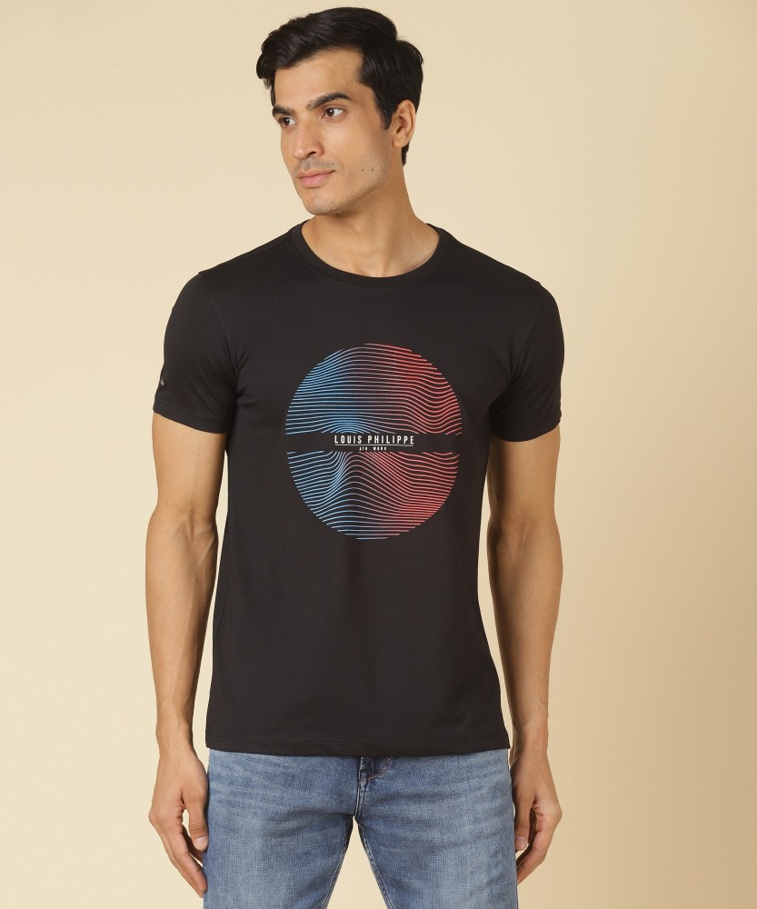 Louis Philippe Jeans Printed Men Polo Neck Black T-Shirt - Buy Louis  Philippe Jeans Printed Men Polo Neck Black T-Shirt Online at Best Prices in  India