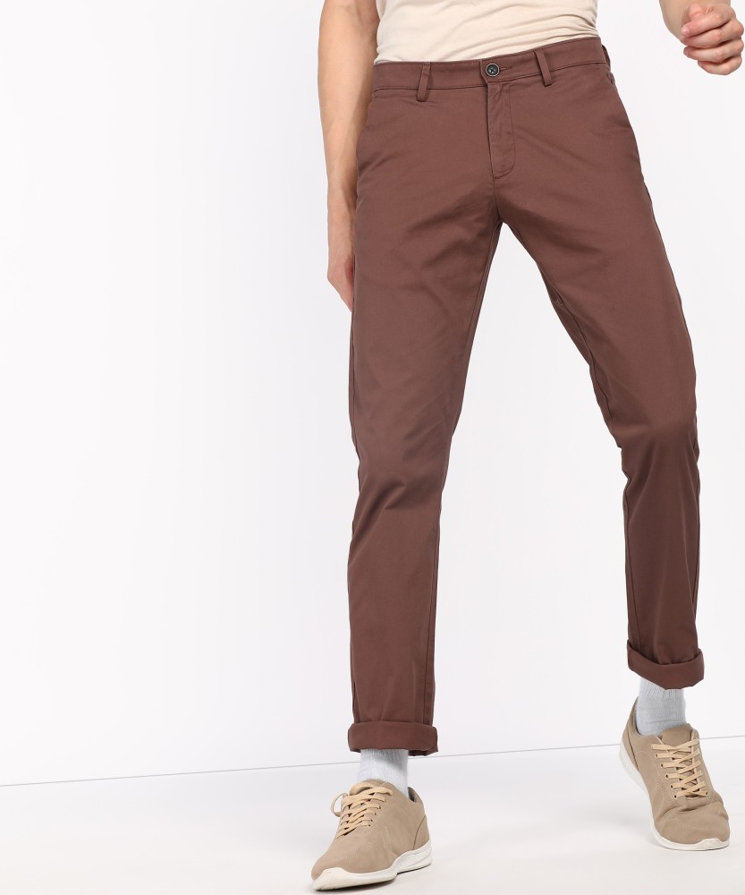 Buy Men Cream Slim Fit Solid Casual Trousers Online  805833  Allen Solly