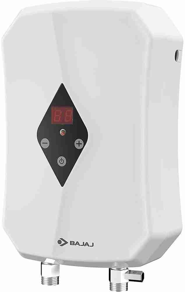 BAJAJ Tankless Instant Water Geyser (3 KW Slim Digital Temperature Geyser/ Heater, White) Price in India - Buy BAJAJ Tankless Instant Water Geyser (3  KW Slim Digital Temperature Geyser/Heater, White) online at Flipkart.com