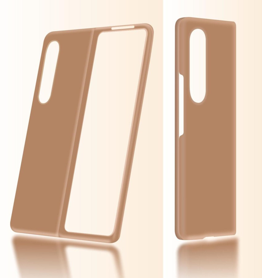 Case Creation for Samsung Z Fold3 Back case,Branded Luxury Rubberised 360  Protection Matte Hard Case Back Phone Cover for Samsung Galaxy Z Fold3 5G  (6.70-inch) - Golden : : Electronics