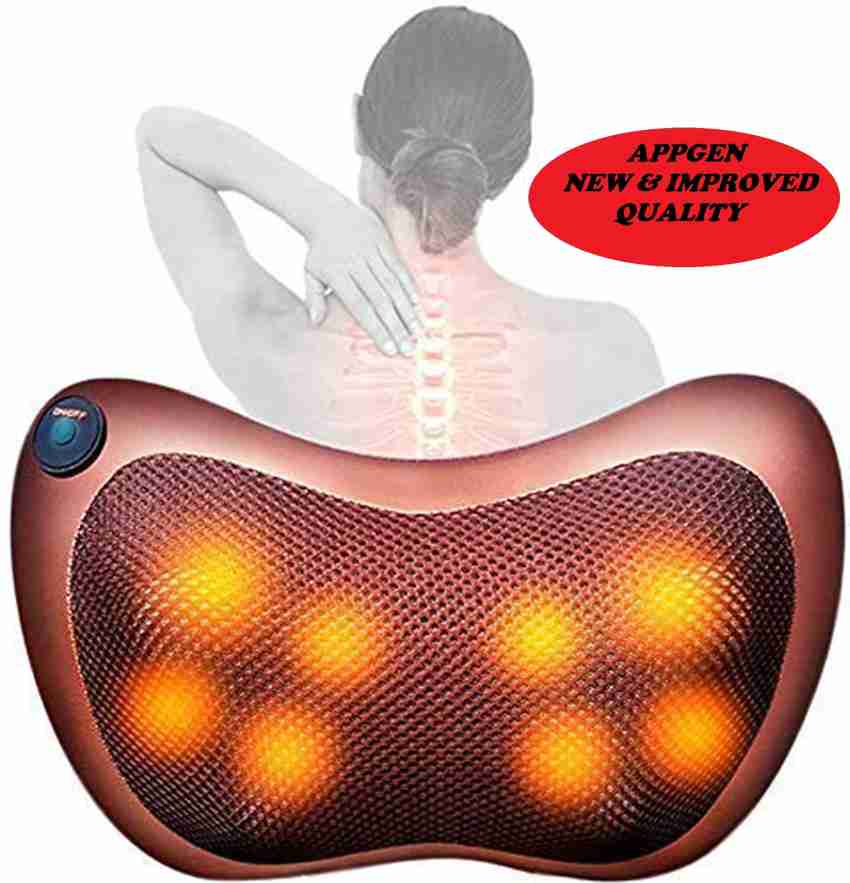 TRAKK Shiatsu Back and Neck Shoulder Heated Full Body Massager Pillow -  Black 