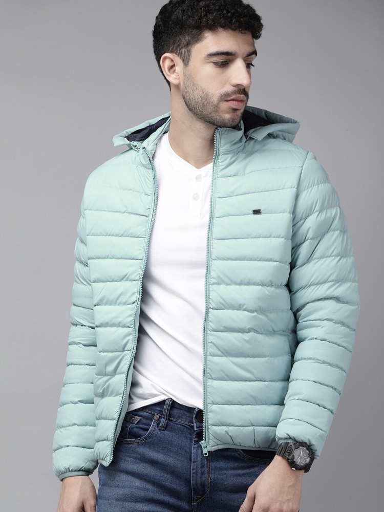 Roadster Men Grey Solid Puffer Jacket