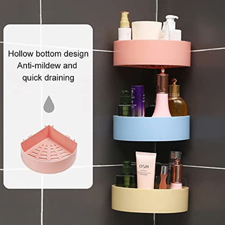 1/3pcs Heavy Duty Corner Shower Caddy With Suction Cups , Bathroom Shower  Shelf Storage Basket Wall Mounted Organizer For Shampoo Conditioner, Plastic