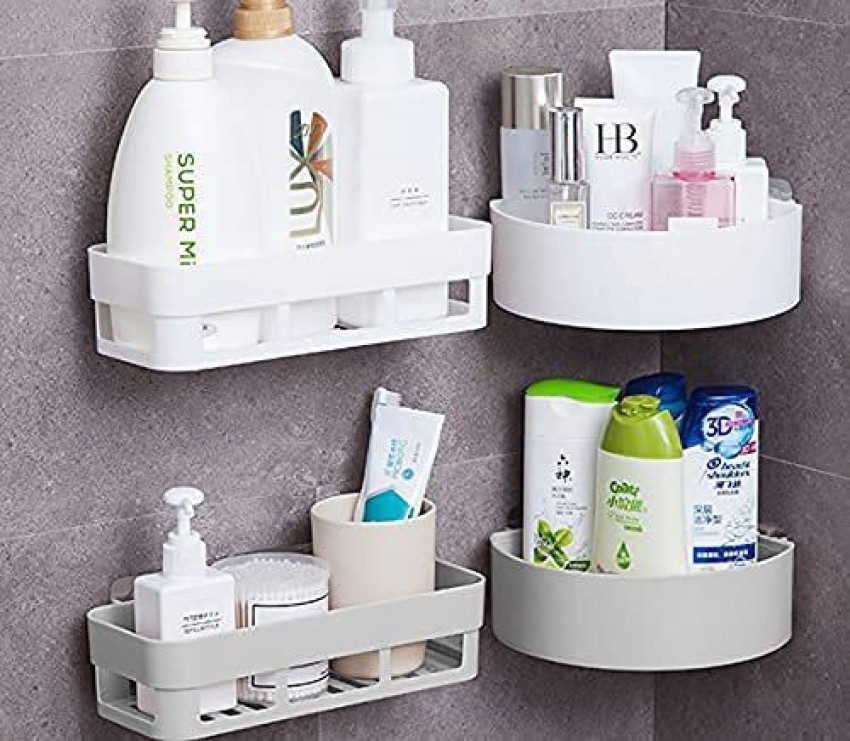 2pcs Adhesive Shower Caddy Shower Organizer Shelf, No Drilling Stainless  Steel Bathroom Storage Rack For Inside, Shower Shampoo Conditioner Holder,  Sh