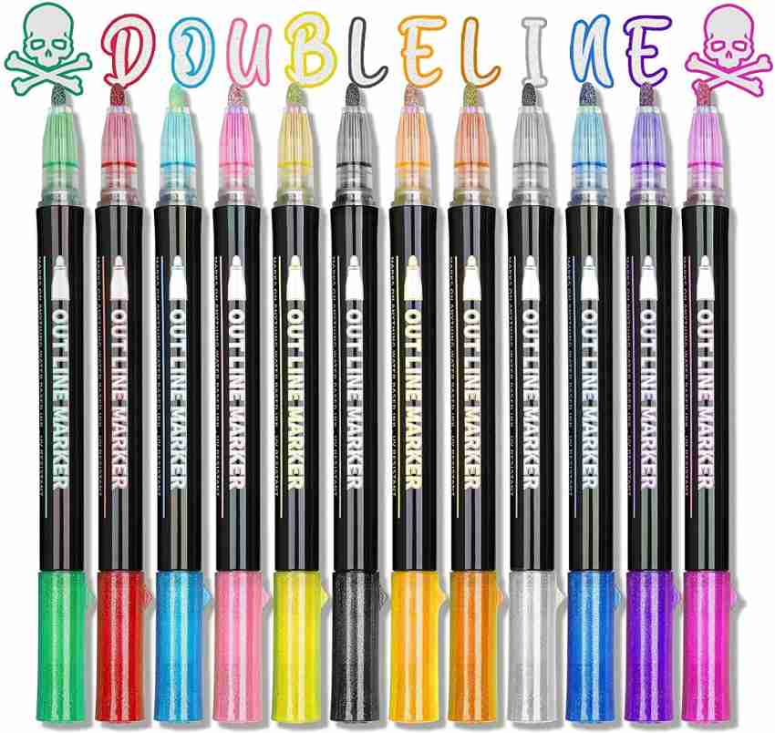 12pcs Gel Pens Set Colored Pen Fine Point Art Marker Pen 12 Unique