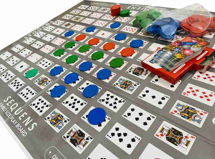 Buy ONLINEKART Jumbo Sequence Board Game Online at Low Prices in India 