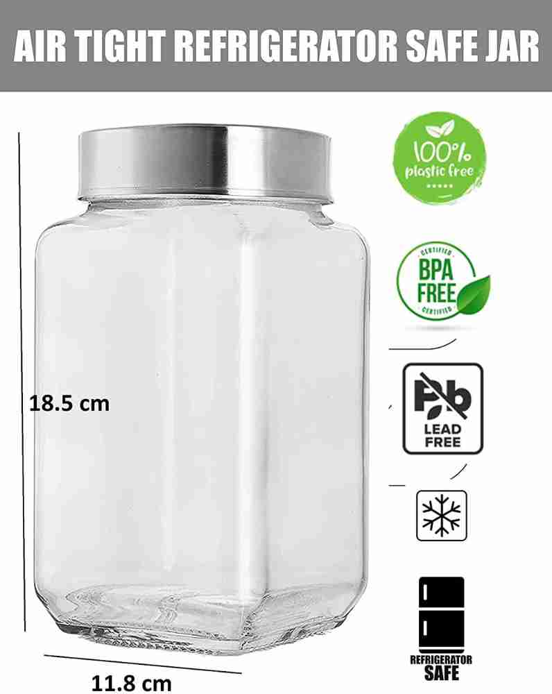 JAJOD Glass Grocery Container - 3000 ml Price in India - Buy JAJOD Glass  Grocery Container - 3000 ml online at