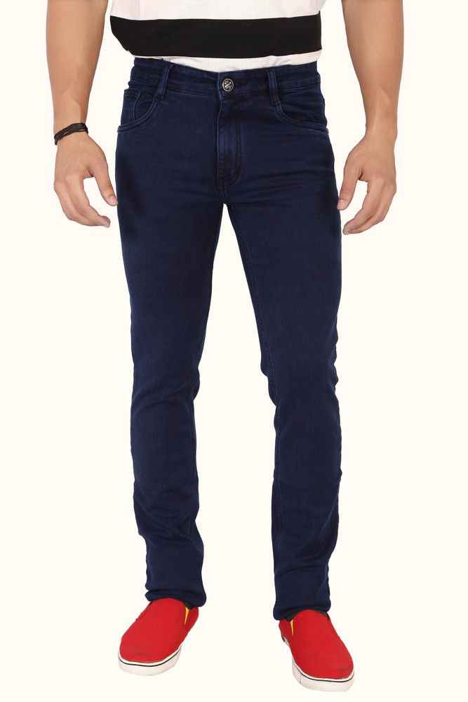 Buy AWACK Regular Men Dark Blue Jeans 