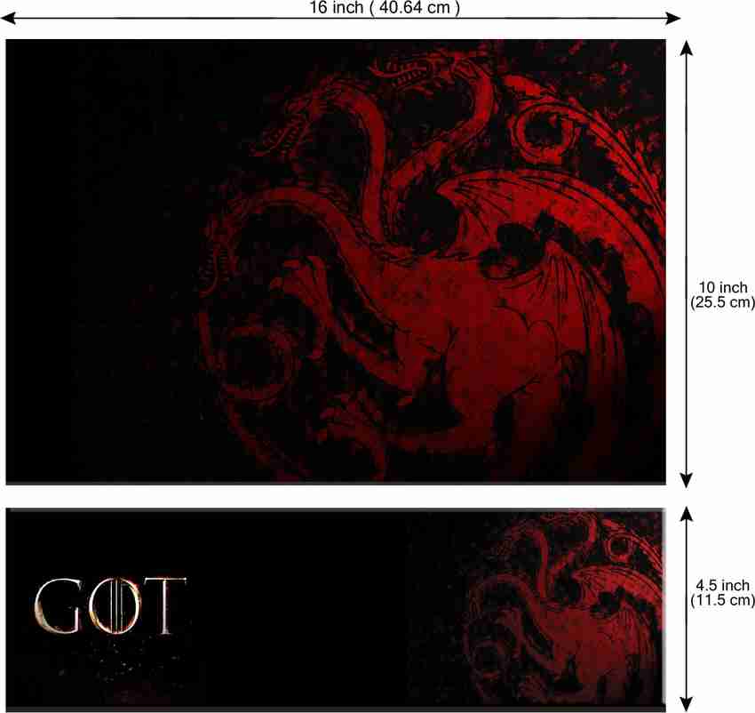 So Cool Stuff Targaryen Dragon Symbol Game of Thrones - Vinyl 4 (Color:  RED) Decal Laptop Tablet Skateboard car Windows Stickers - by