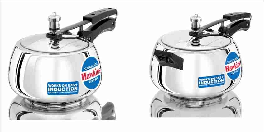 Hawkins SSC20 Stainless Steel Pressure Cooker, 2 Liter, Silver