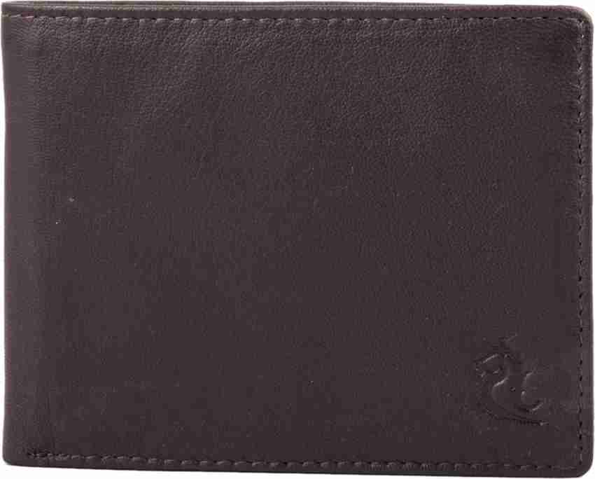 Handmade Genuine Veg Tanned Leather Bifold Wallet for Men Classic Design -  Black