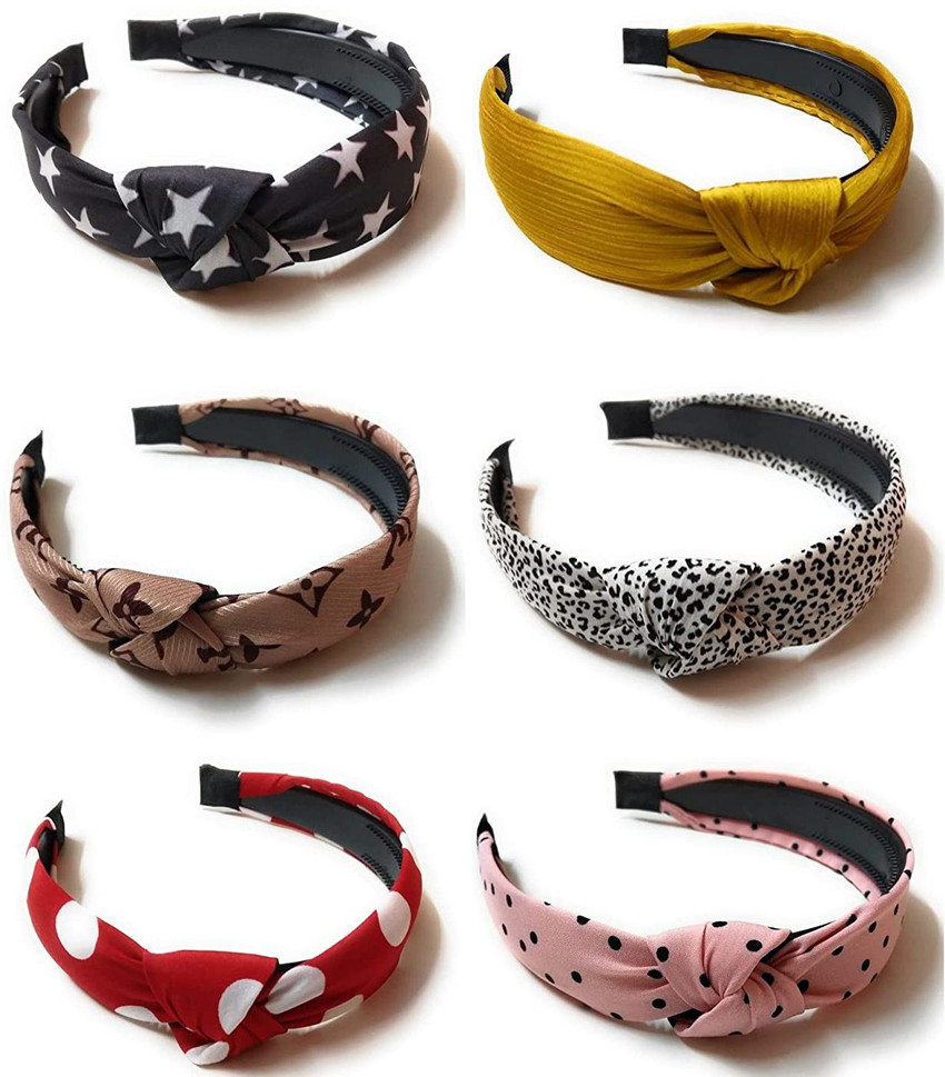 爆売り Hard Plastic Headband 6pcs Pearl Knot Wide Headbands Hairhands For Women Girl Camcamisiones Com Ar