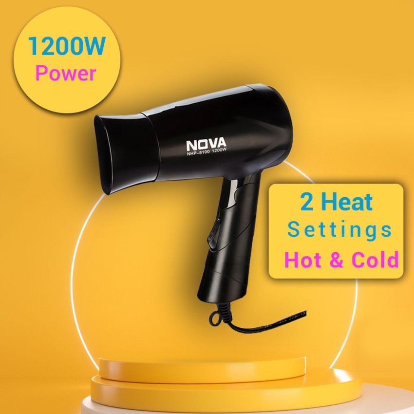 Nova NHP 8100 1200 Watts Hot and Cold Foldable Hair Dryer Unboxing And  Review  YouTube