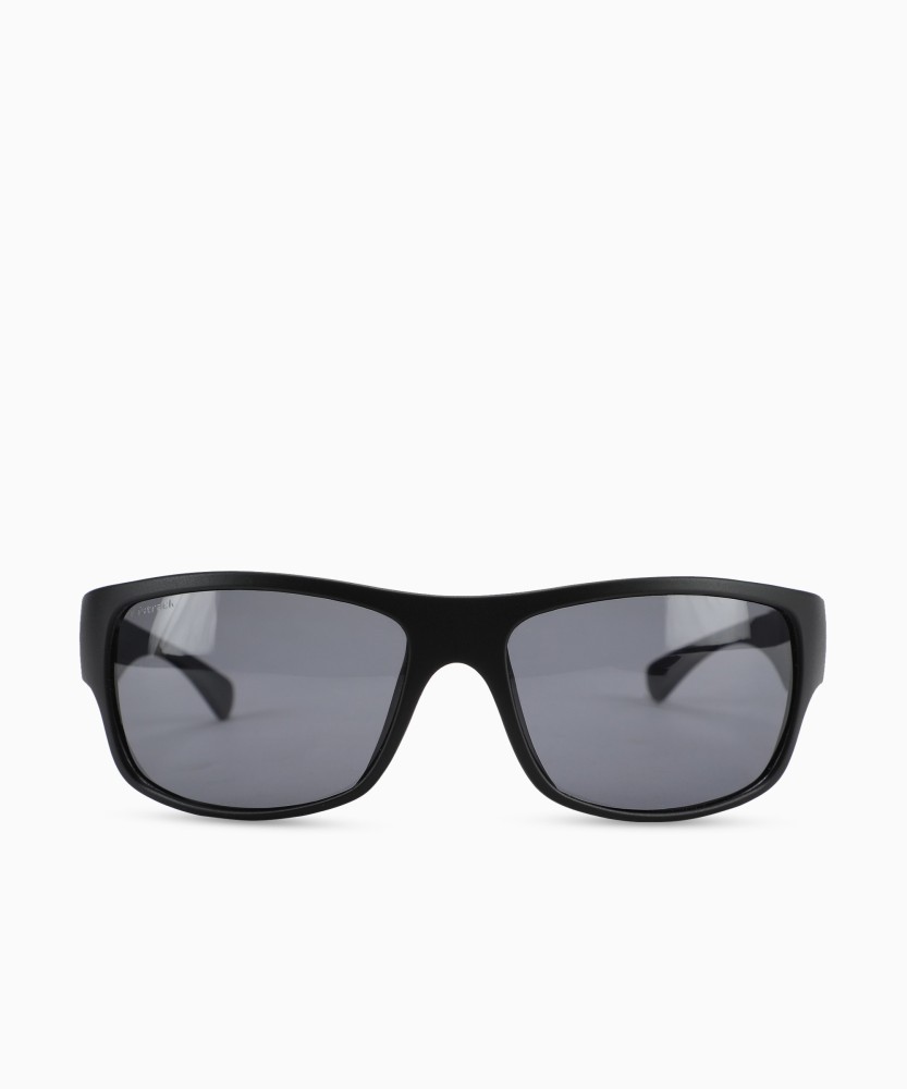 Black Wrap Around Visor Sunglasses