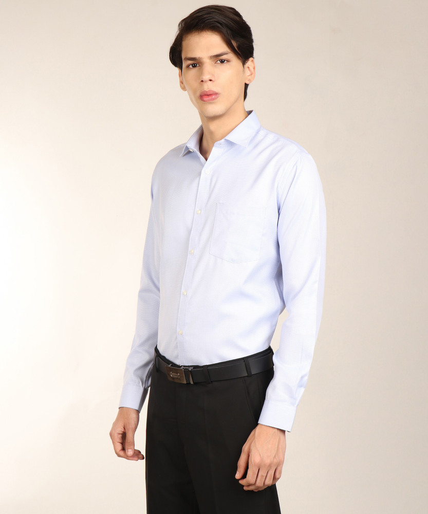 Raymond Men Self Design Formal Blue 