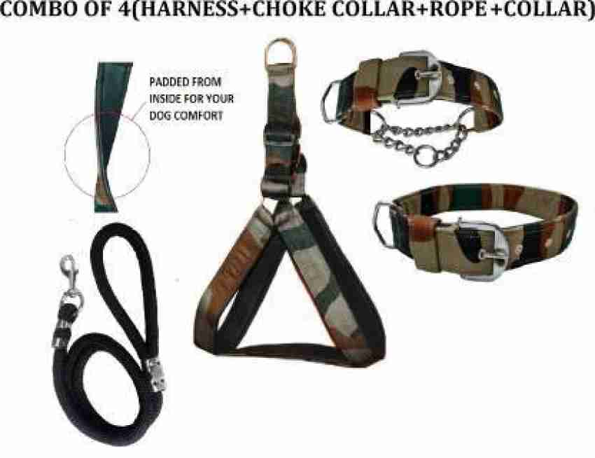 Cat Collar With Rope Traction Rope, Camo Print Adjustable Dog