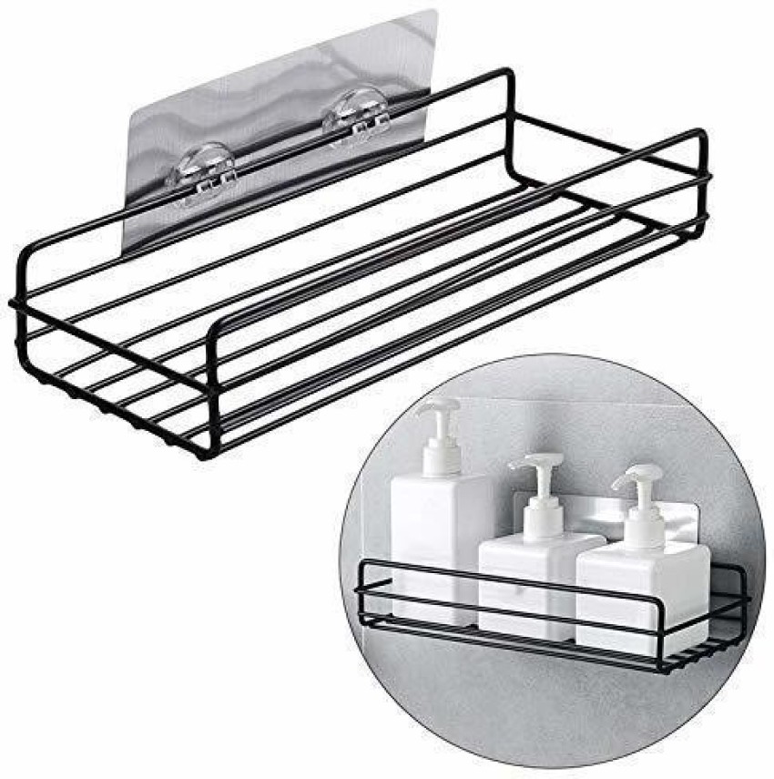 Corner Frame Shower Shelf Caddy Storage Rack Shampoo Holder With Suction Cup  Hook Bathroom Accessories Kitchen Organizer Shelves