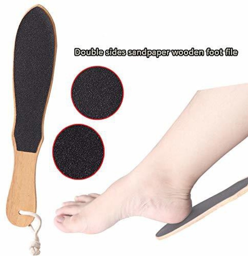 Pedicure Tools For Dead Skin Callus Remover Double Sided Wooden Scrubber