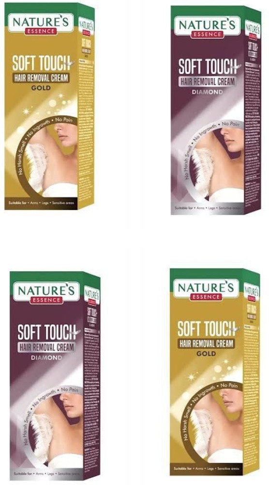 Nature's Essence SOFT TOUCH HAIR REMOVAL GOLD + DIAMOND ( PACK OF 4 ) 50G X  4 Cream - Price in India, Buy Nature's Essence SOFT TOUCH HAIR REMOVAL GOLD  + DIAMOND (
