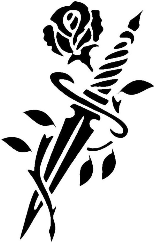 Knife Sword Symbols Tattoo Design Stock Vector  Illustration of object  black 127291452