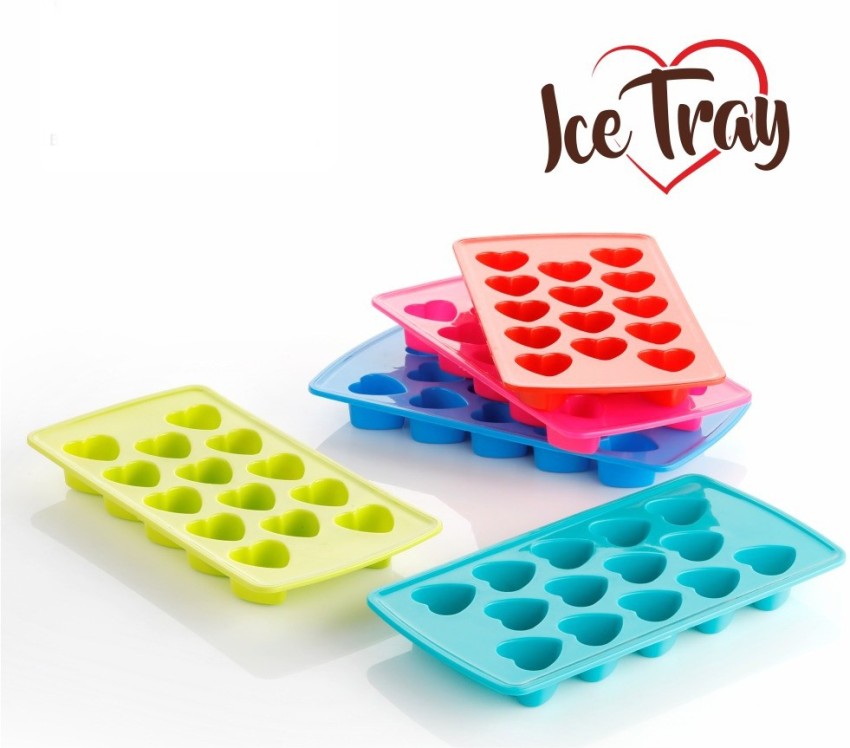 Heart Ice Cube Tray, Silicone Heart Shaped Ice Cube Molds, Candy Chocolate  Mold Ice Cube Maker Trays for Freezerrandom Color 