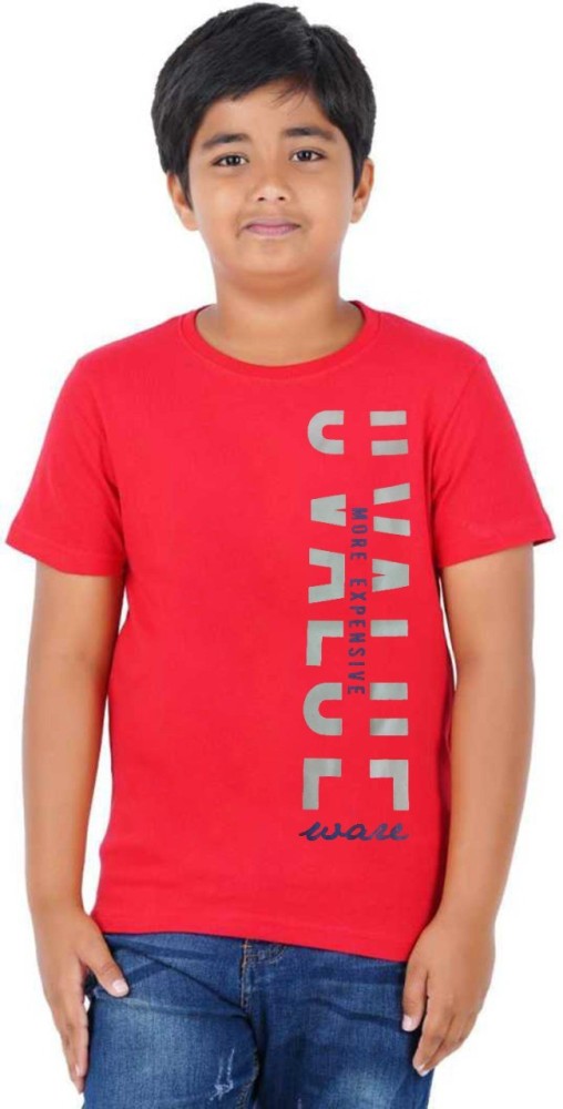 tarsier Boys Printed Pure Cotton T Shirt - Crew Neck
