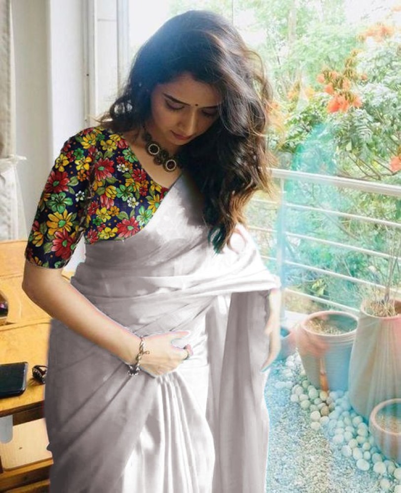 Buy White Cotton Sarees Online In India At Best Price Offers | Tata CLiQ
