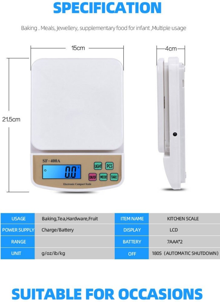 10Kg Electronic Kitchen Scales Digital Precision Balance Coffee Food Gram  Scale Jewelry Accurate Weight Scale For Cooking Baking