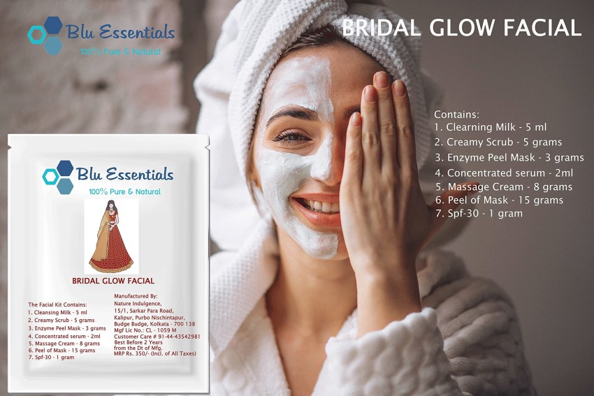 Blu Essentials DIY Bridal Glow Facial for Women-with Cleansing