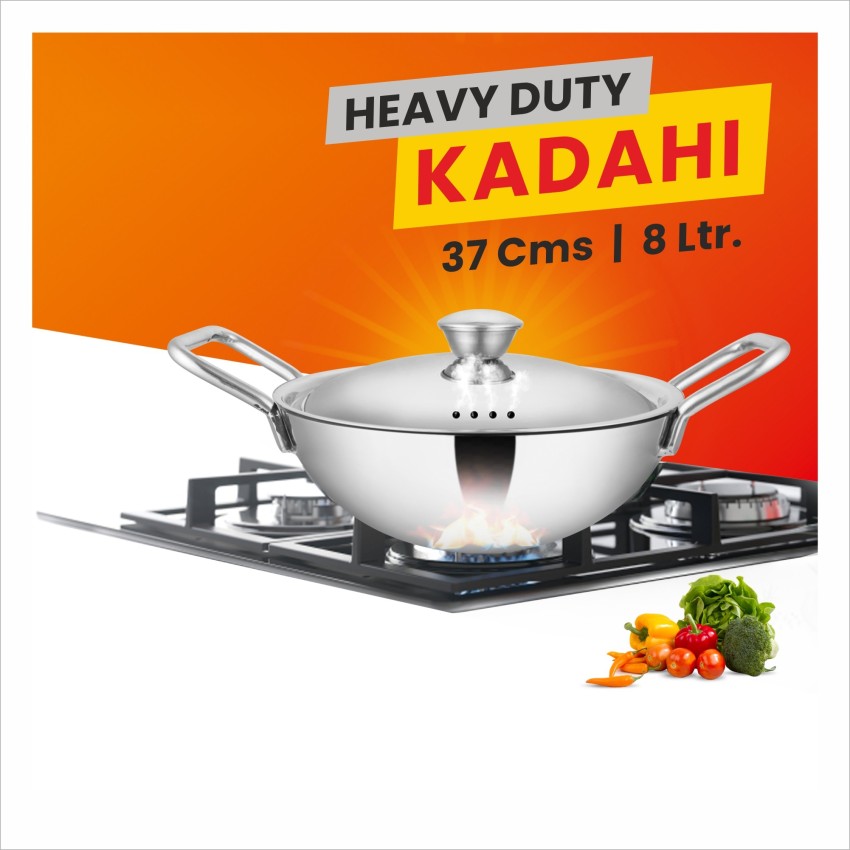Heavy Duty Big Stainless Steel Kadai
