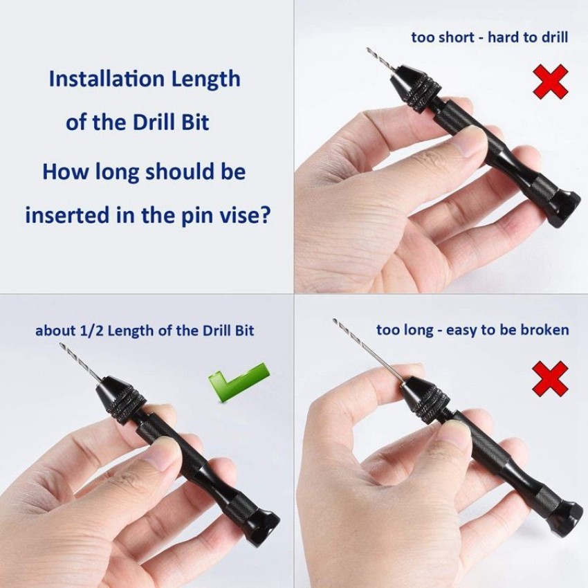 atozshop11 Precision Pin Vise Hobby Drill Mini Micro Hand Twist