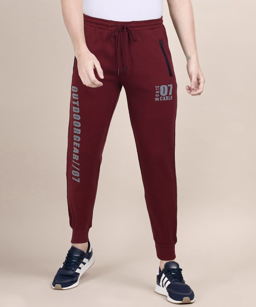 MONTE CARLO Printed Men Maroon Track 