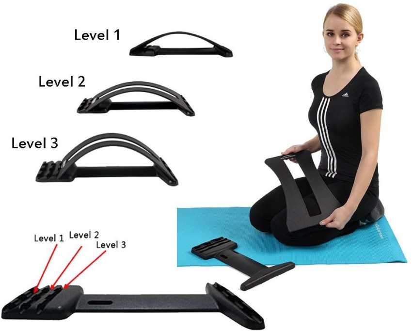 Back Stretcher for Lower Back Pain Relief, 3 Level Adjustable Lumbar Back  Cracker Board, Back Cracking/Massager Device for Scoliosis, Spine  Decompression, Upper & Lower Back Support 