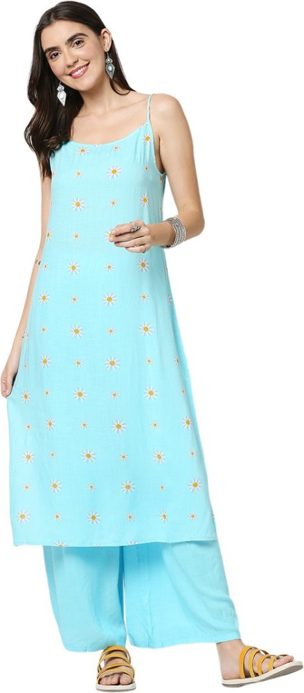 Buy Women's Navy Printed Sleeveless Kurti Dress For Women Blue Online At  Bewakoof | islamiyyat.com