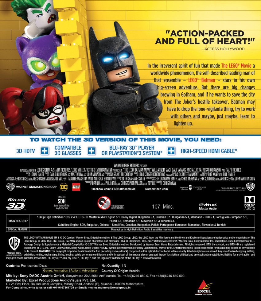 The LEGO Batman Movie [Blu-ray 3D + Blu-ray]