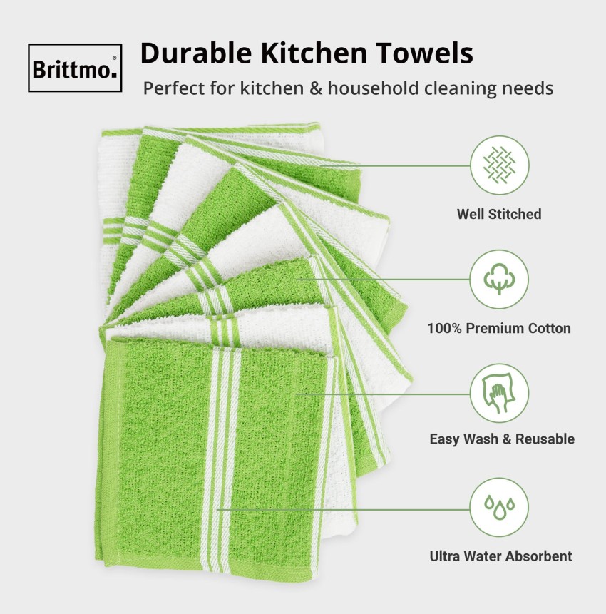 Dish Cloths for Washing Dishes Gray Kitchen Cloths Cleaning Cloths 12 inchx12 inch - 4 Pack