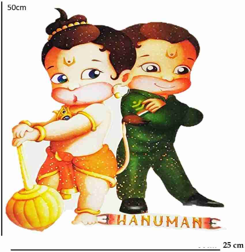 Priceless Deals 50 cm Kid's Favourite Cartoon Characters Little Krishna &  Bal Hanuman Wall Stickers/ Wall Decal Set for Kid's Bedroom, Play Room  Decorative Wall Art Cartoon Stickers Ideal Gift for Boys