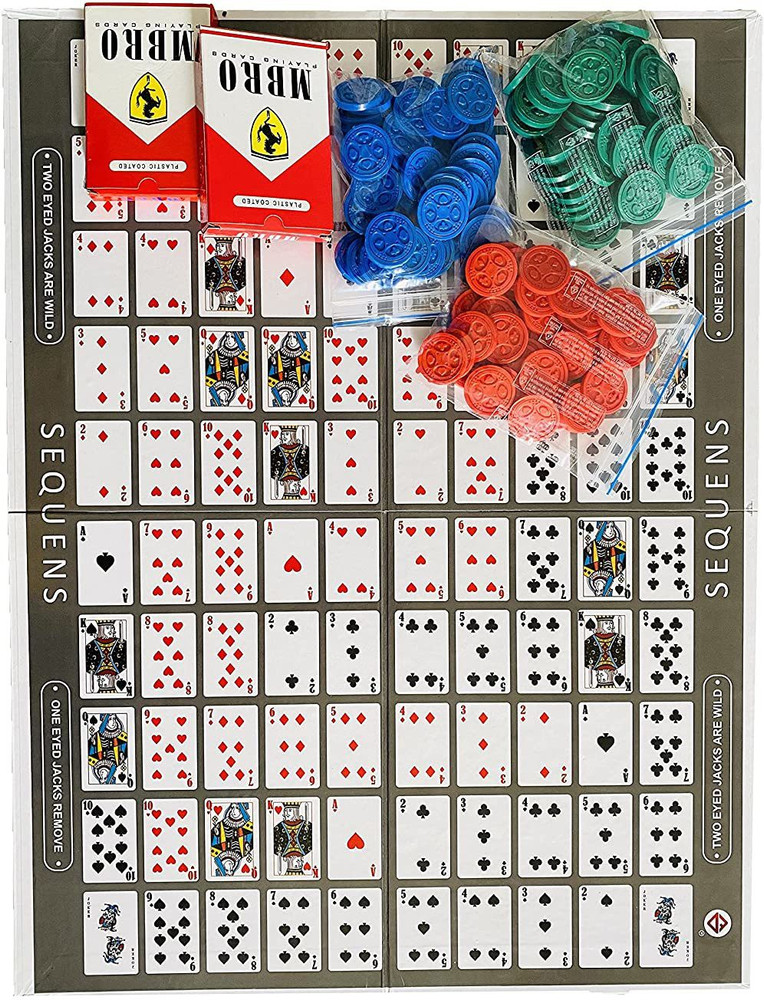 Buy ONLINEKART Jumbo Sequence Board Game Online at Low Prices in India 