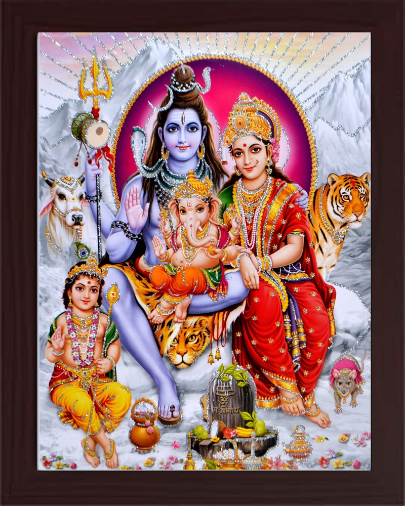 emofly Lord Shiva Family Religious Frame Price in India - Buy ...